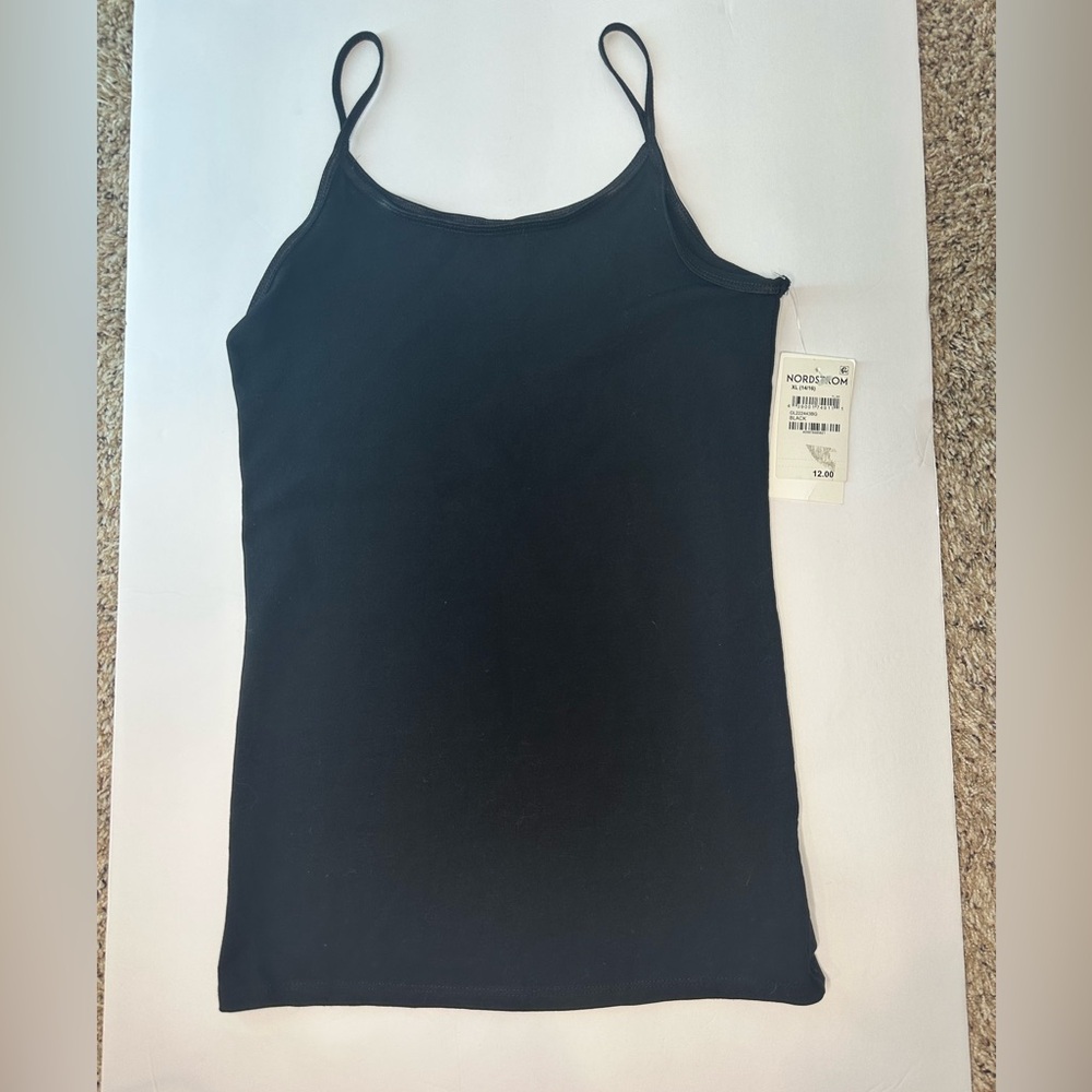 Nordstrom Juniors Classic Black Camisole Size 14/16 - Picture 1 of 7